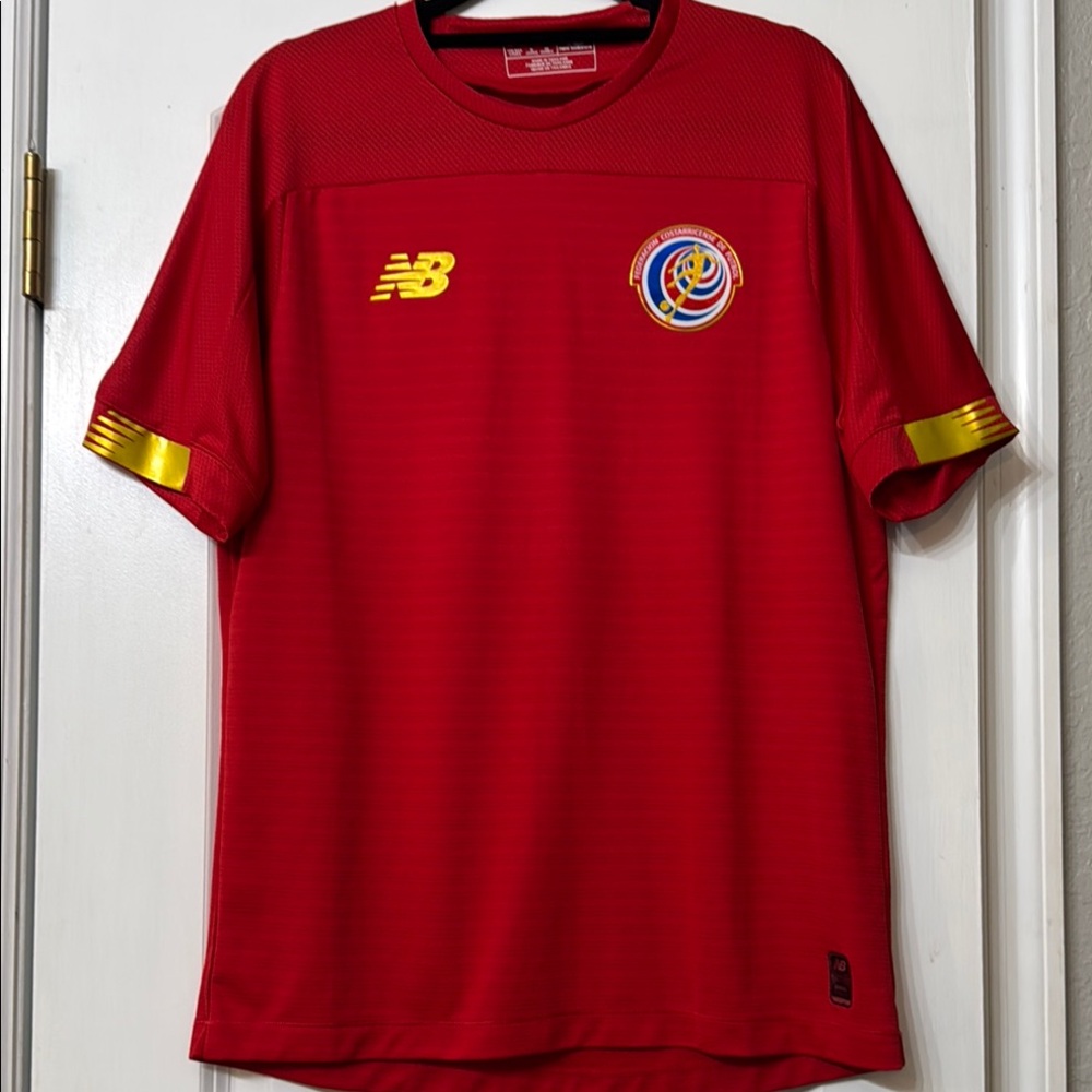 New Balance Red and Gold Official Costa Rica Men’s Soccer Jersey